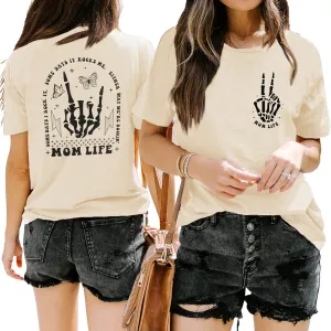 Mama Shirts Mom Life T-Shirts Women Some Days I Rock It Shirt Vintage Casual Short Sleeve Tops