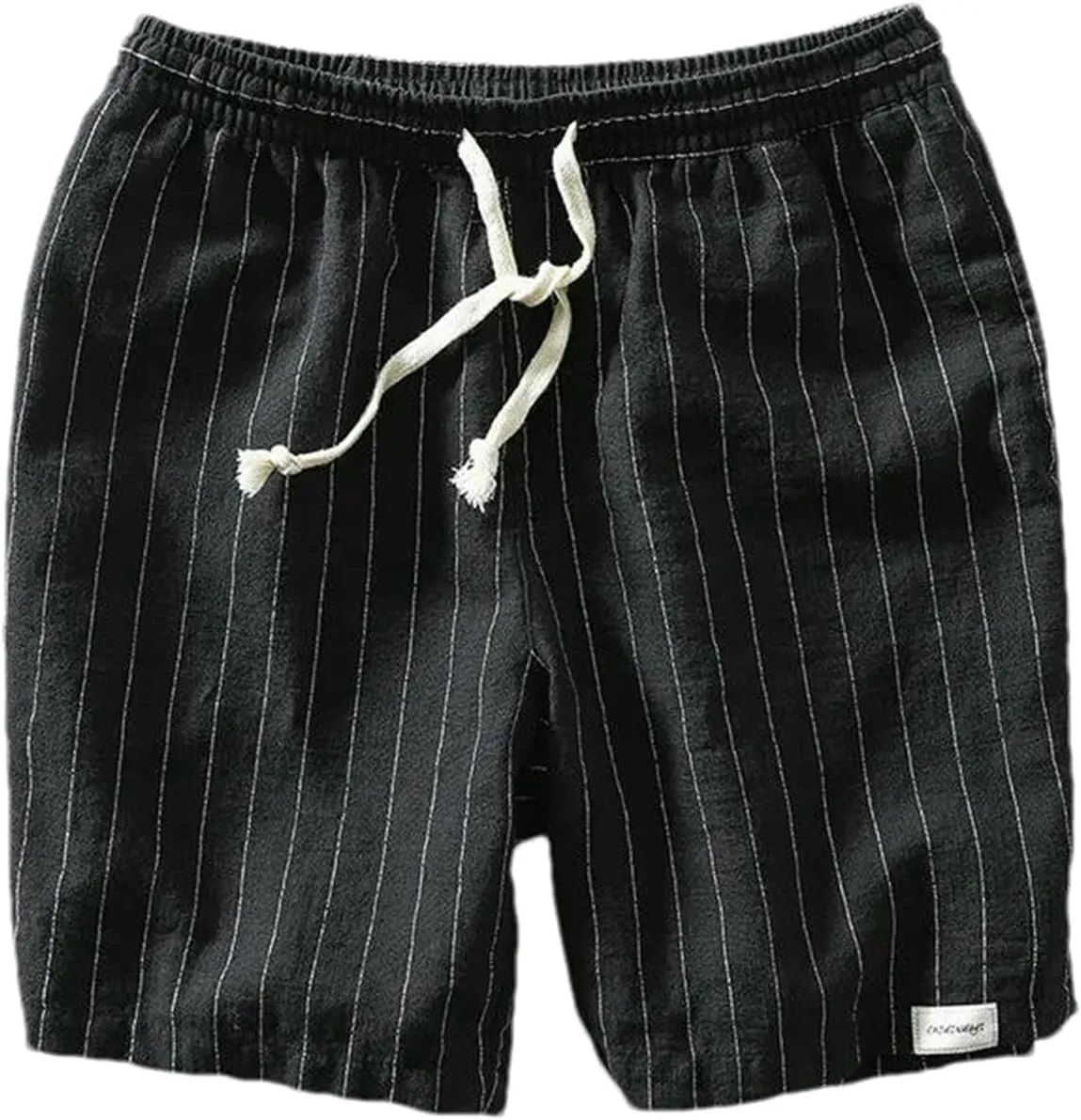 Men's Cotton Linen Casual Shorts for Summer Wear Loose Fit Striped Shorts Men