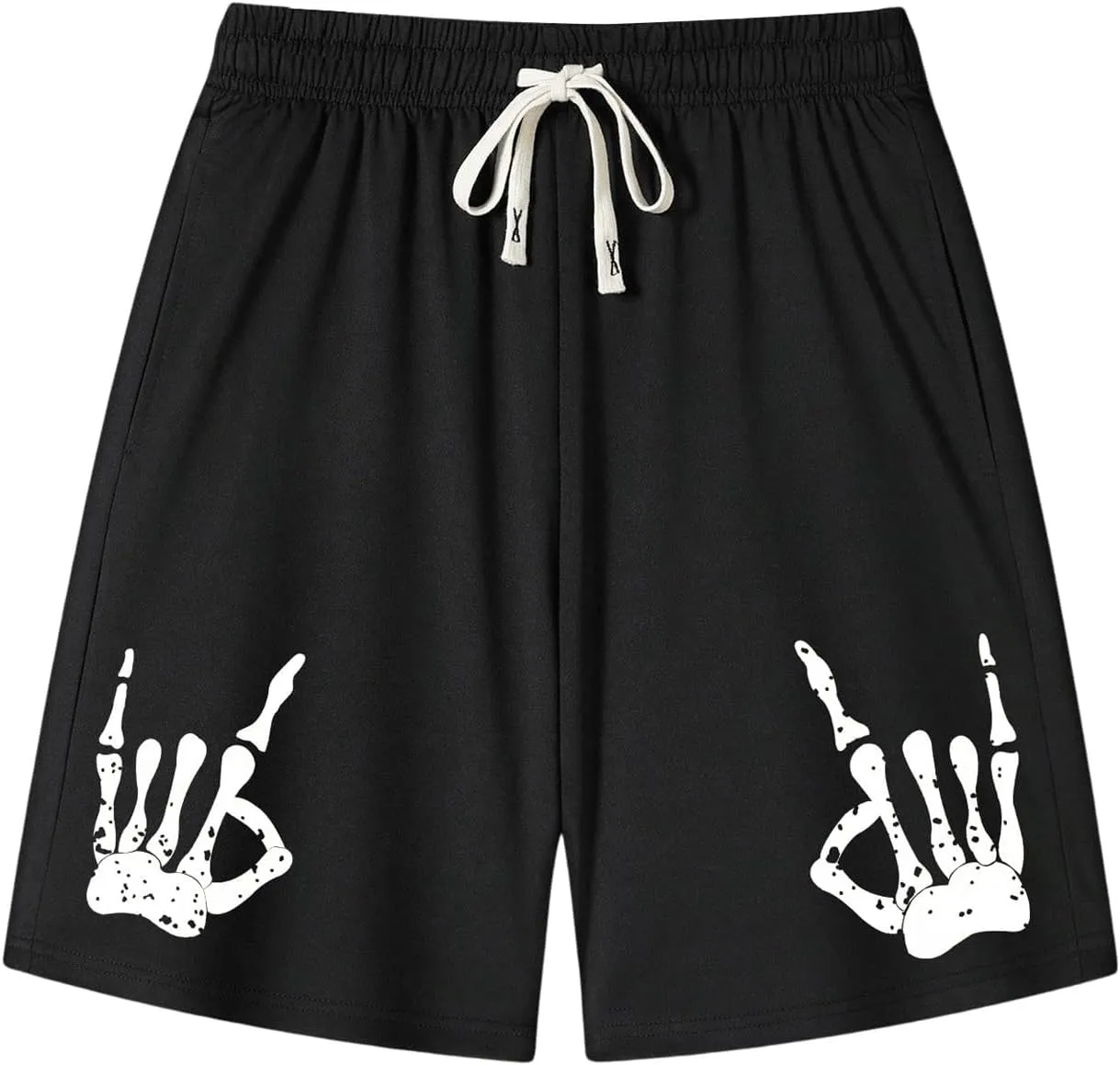 Men's Cross Graphic Shorts Gothic Drawstring Waist Workout Drippy Shorts