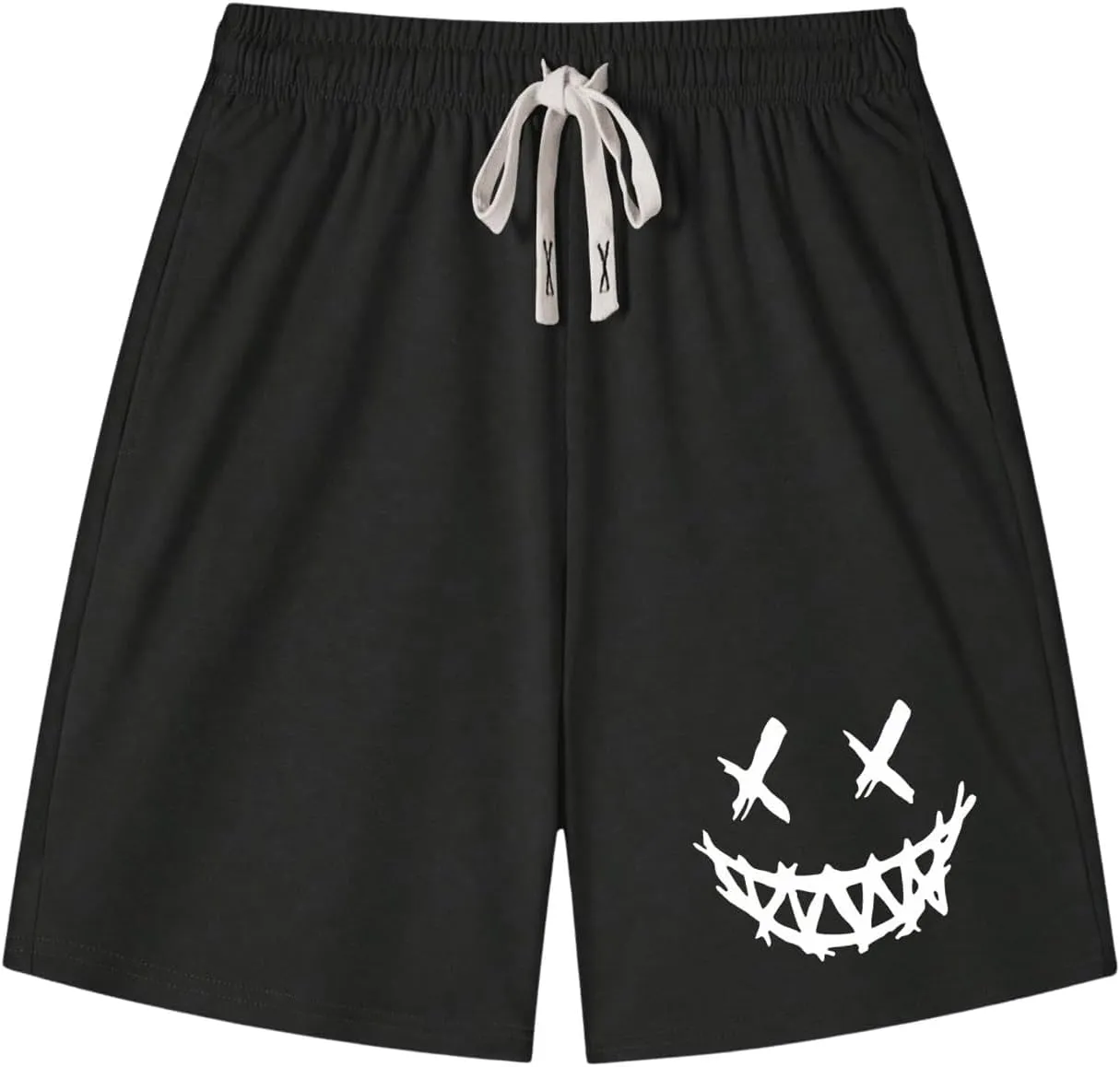 Men's Cross Graphic Shorts Gothic Drawstring Waist Workout Drippy Shorts