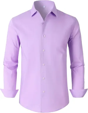 Mens Dress Shirts for Men Long Sleeve Wrinkle Free Button Down Shirt Formal Business Casual Shirts