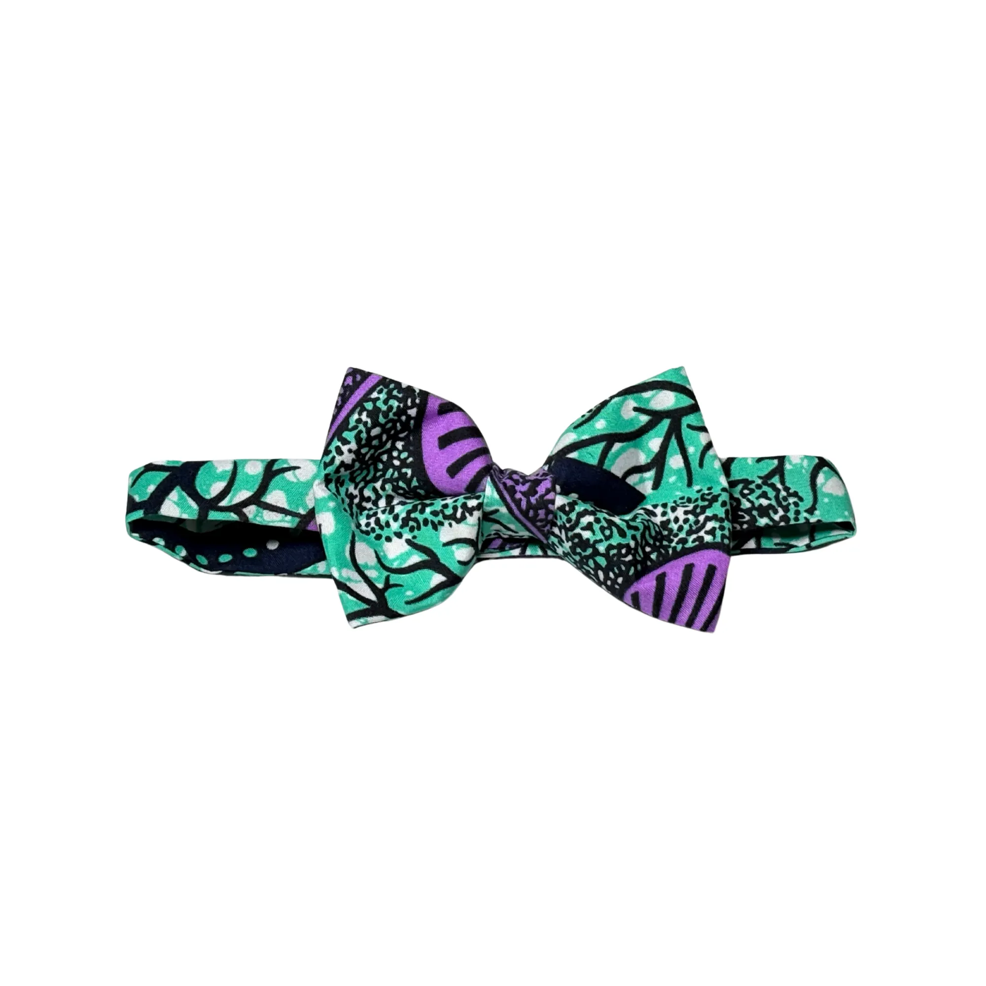 Mens Ekon Purple African Bow Tie
