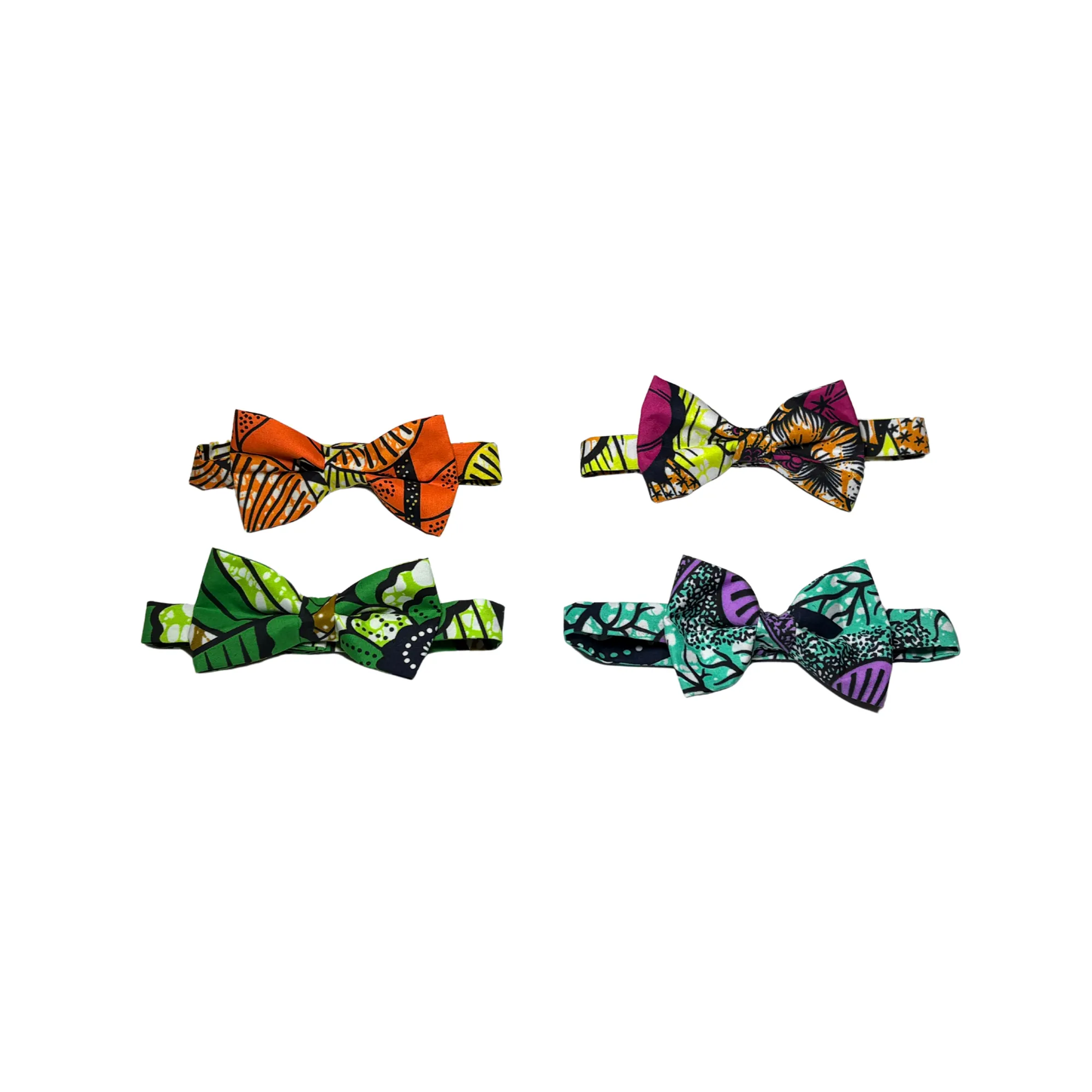 Mens Ekon Purple African Bow Tie