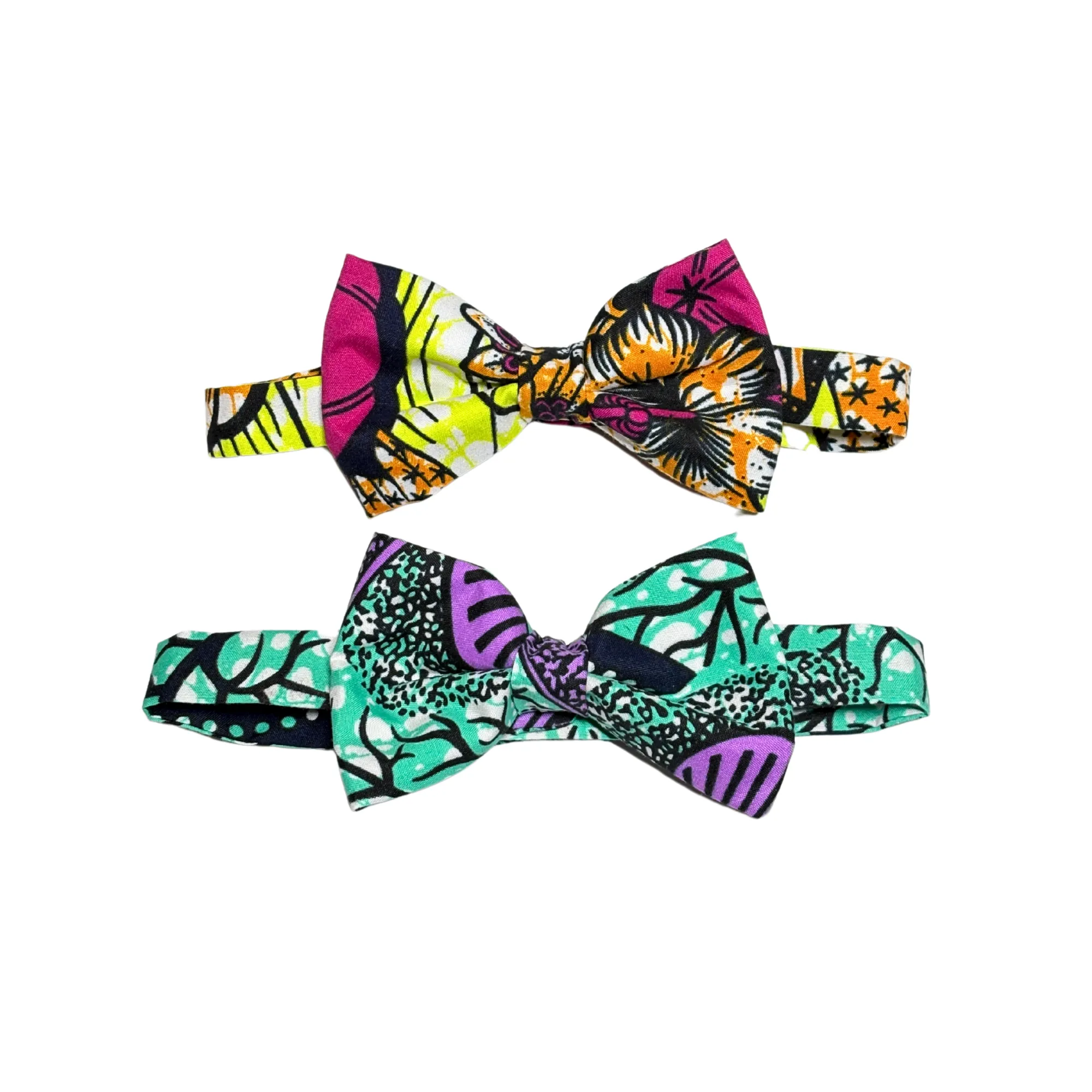 Mens Ekon Purple African Bow Tie