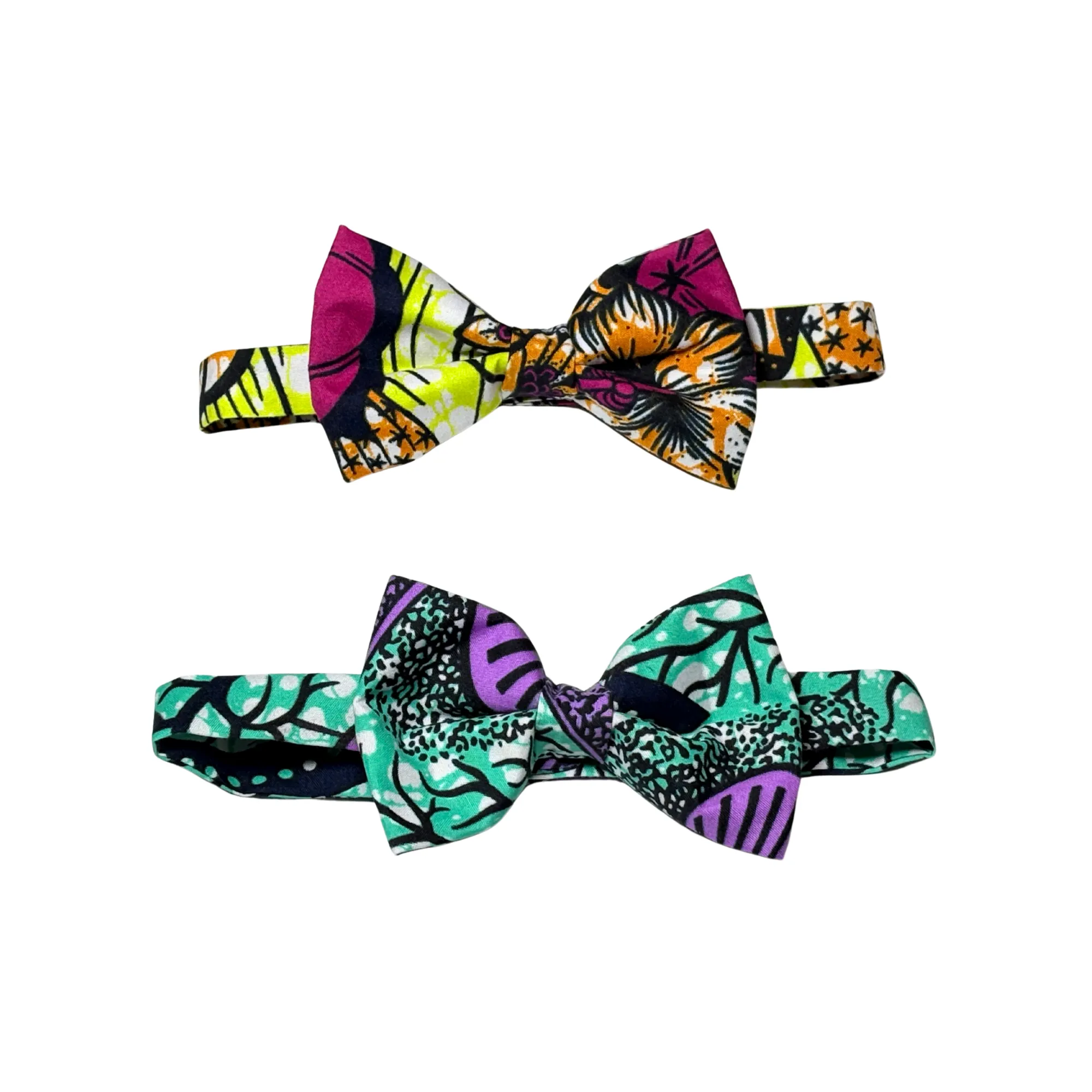 Mens Ekon Purple African Bow Tie
