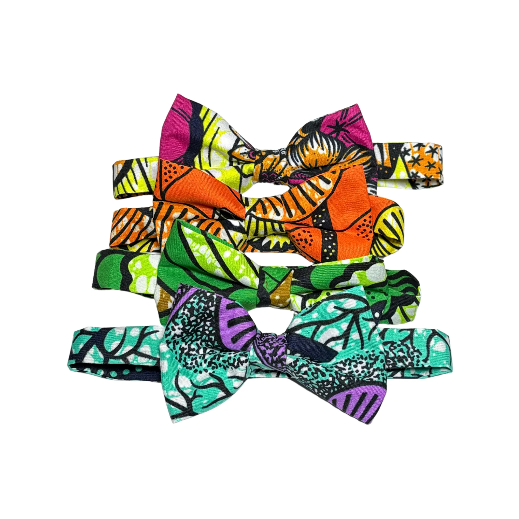 Mens Ekon Purple African Bow Tie