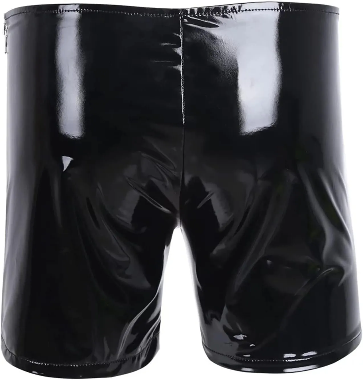 Mens Fashion Casual Solid Color Leather Shorts Sexy Soft Leather Taste Underwear Shorts Pants Trousers X