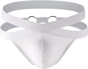 Mens Fashionable Casual Hip Lifting Double Thong Fashion Steel Ring Decoration Clothing Mens S Thong