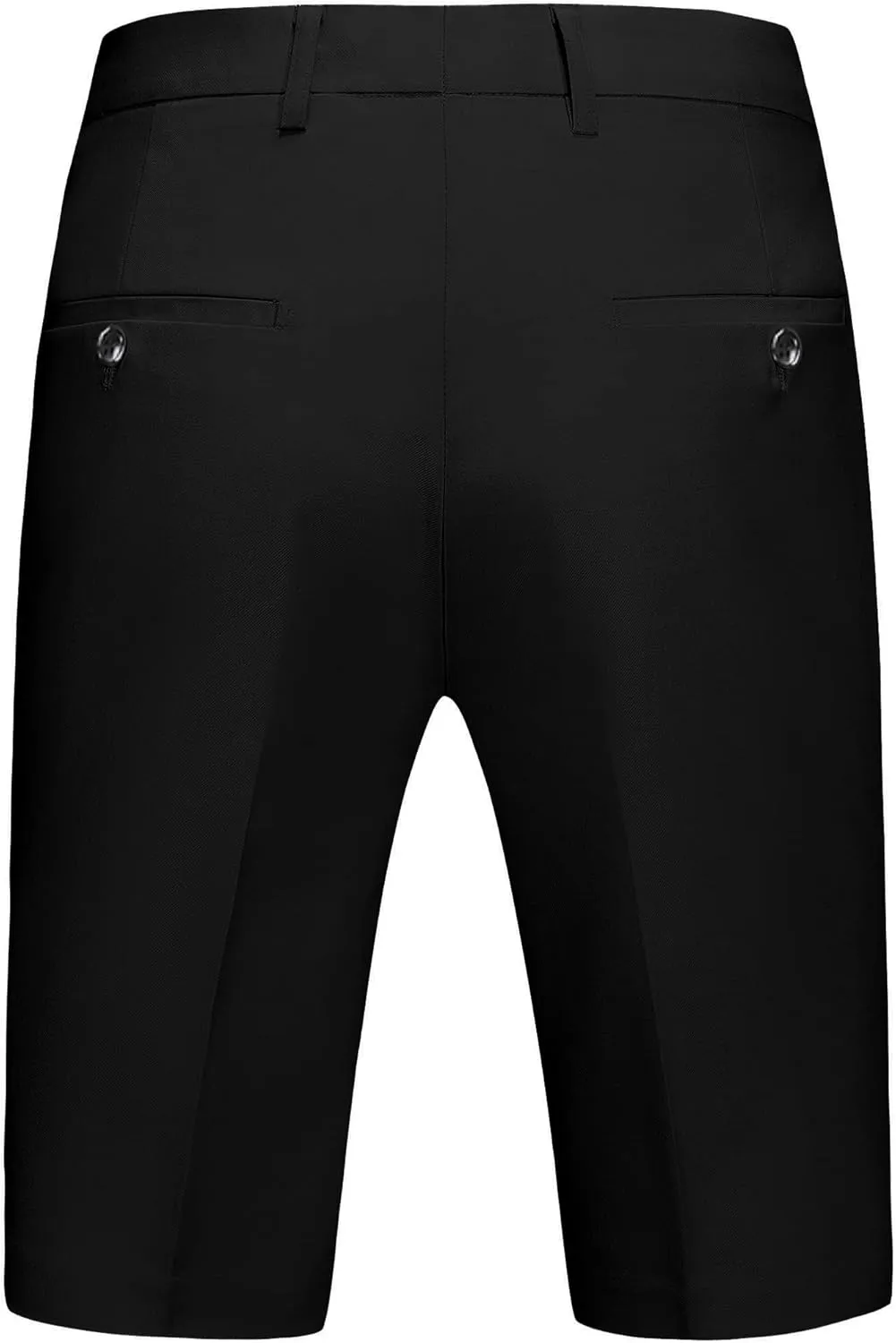 Men's Flat Front Pleat Dress Shorts for Golf, Casual and Formal Wear 9" Inseam (Order One Size Up)