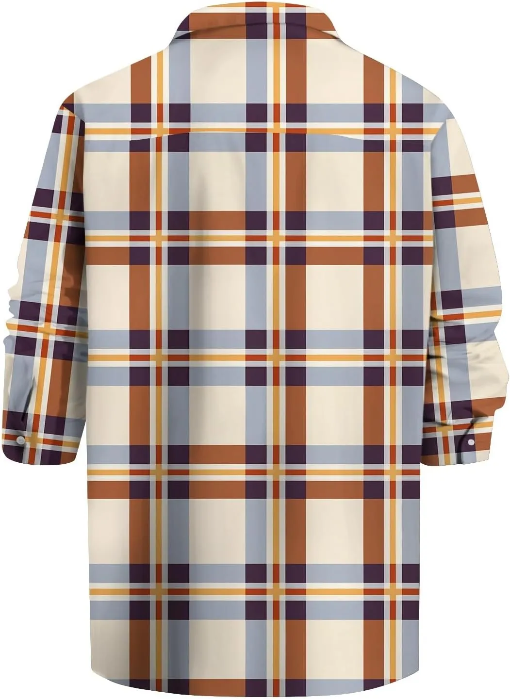 Mens Hawaiian Shirts Color Block Printed Casual Long Sleeve Button Down Turn Down Collar Slim Fit Beach Dress Shirts