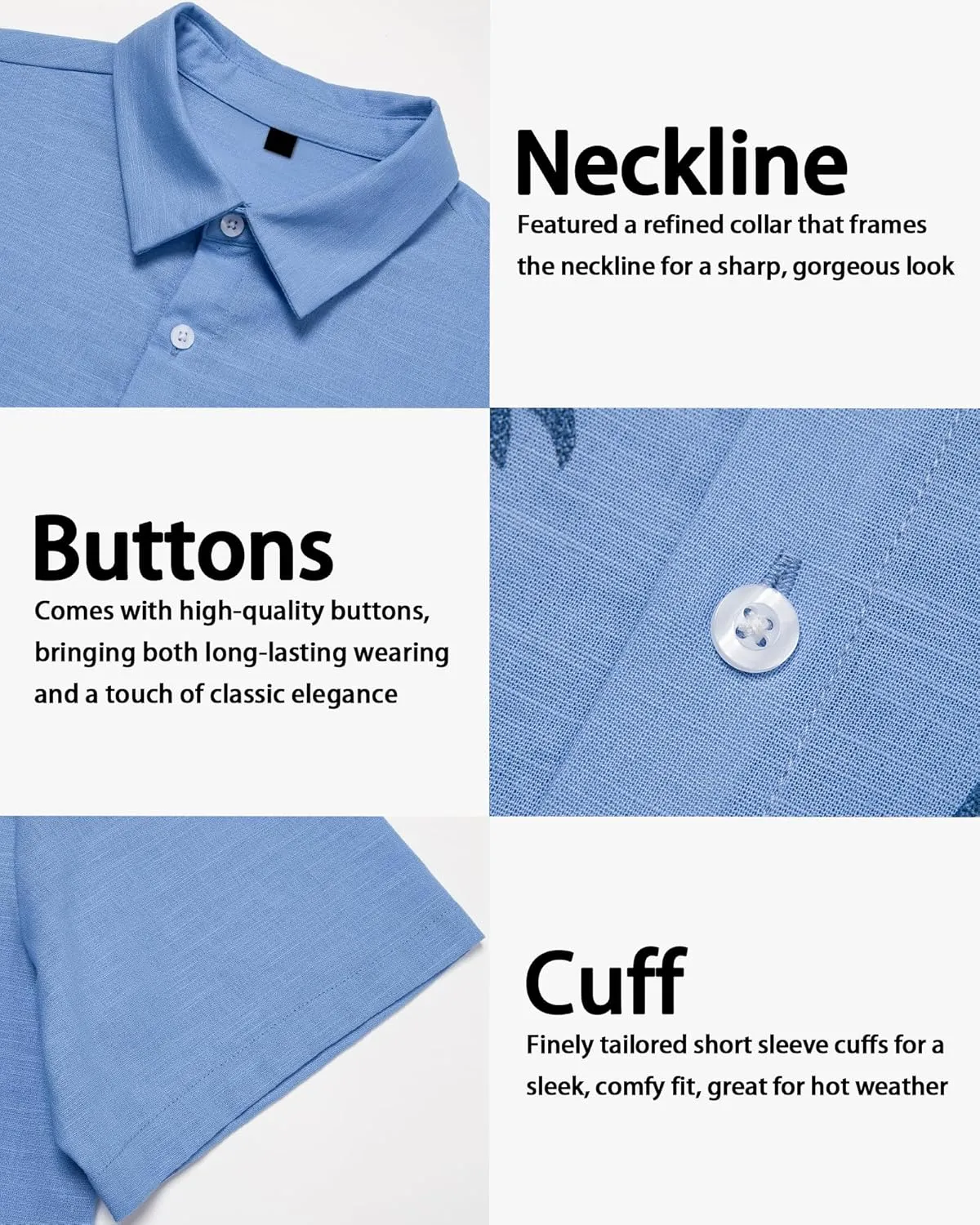 Men's Hawaiian Shirts Short Sleeve Button Down Shirts for Men Summer Beach Cotton Linen Shirt Mens Casual Outfit