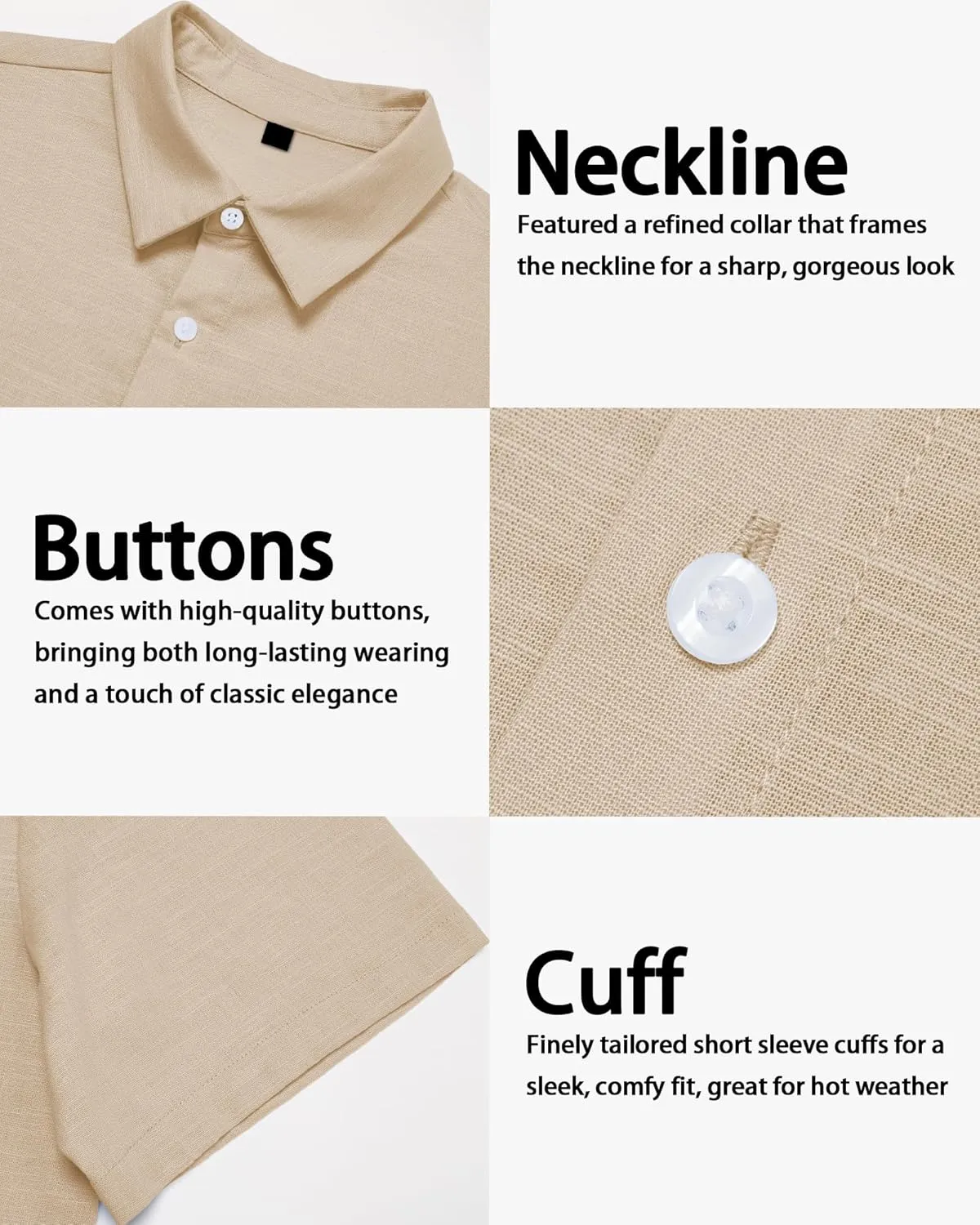 Men's Hawaiian Shirts Short Sleeve Button Down Shirts for Men Summer Beach Cotton Linen Shirt Mens Casual Outfit