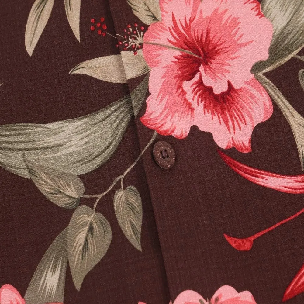 Mens Hawaiian Shirts Silk Short Sleeve Printed Beach Shirt Relaxed Fit Summer Tropical Shirts