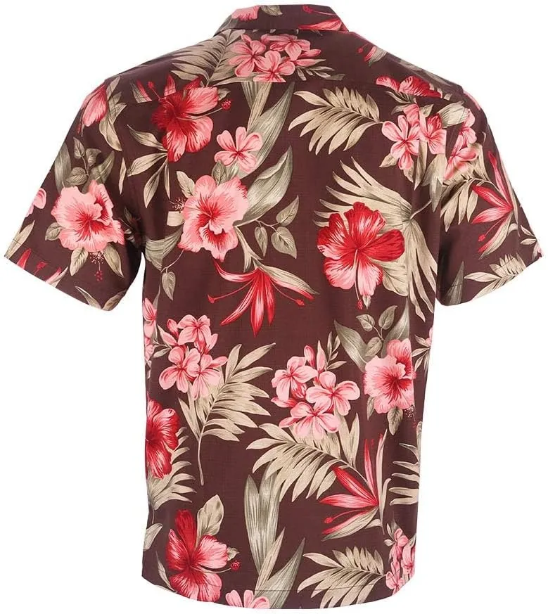 Mens Hawaiian Shirts Silk Short Sleeve Printed Beach Shirt Relaxed Fit Summer Tropical Shirts
