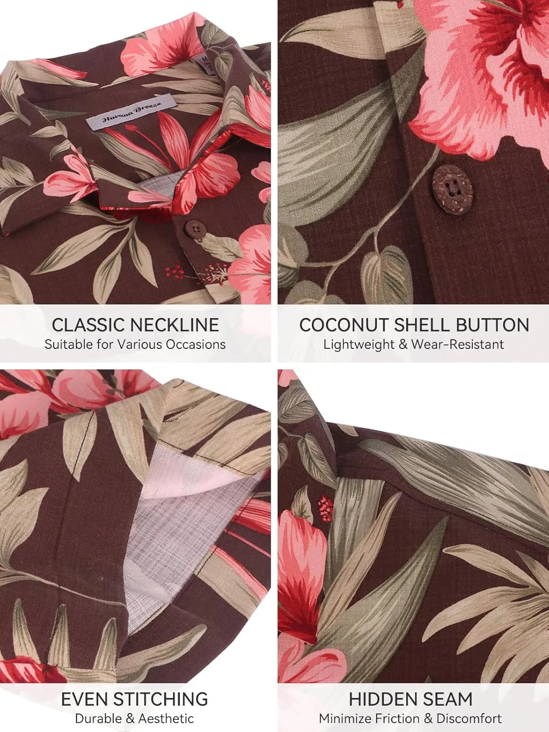 Mens Hawaiian Shirts Silk Short Sleeve Printed Beach Shirt Relaxed Fit Summer Tropical Shirts