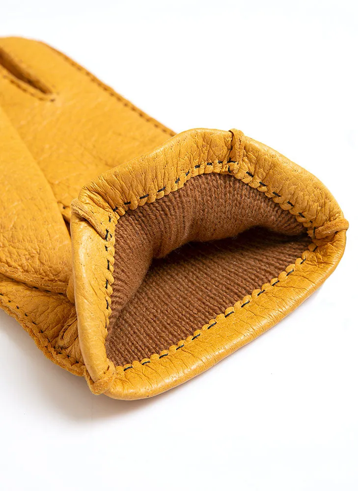 Men's Heritage Handsewn Three-Point Vicuña-Lined Peccary Leather Gloves