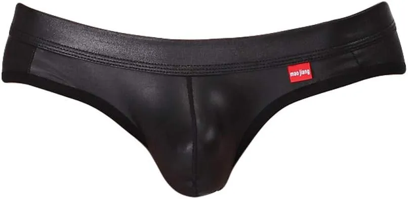 Men's Pants Lacquer Imitation Sexy Underpants Leather Sexy Underwear Men's underwear Emf Blocking Underwear