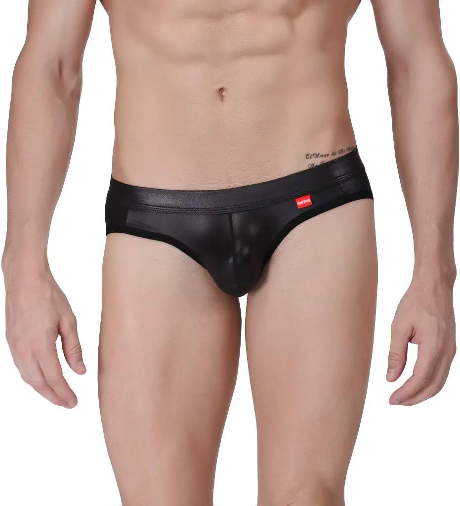 Men's Pants Lacquer Imitation Sexy Underpants Leather Sexy Underwear Men's underwear Emf Blocking Underwear