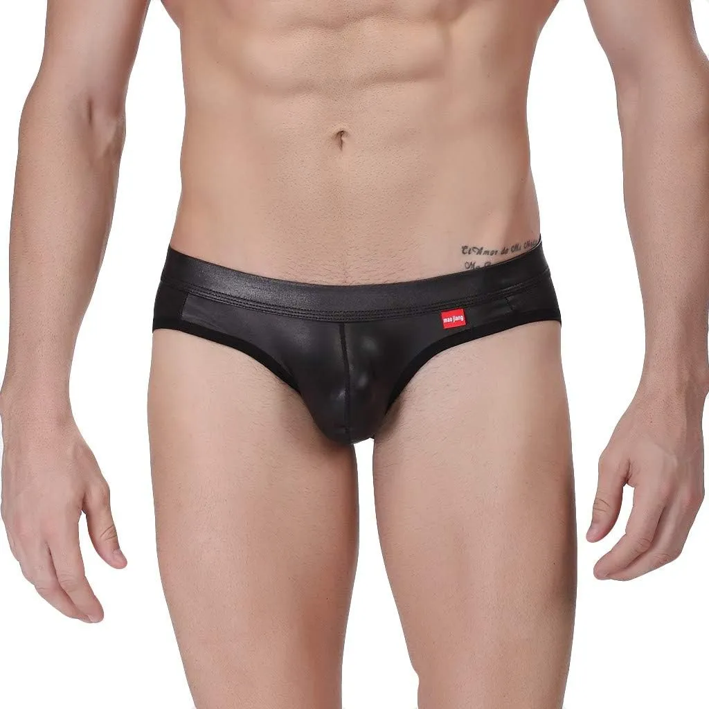 Men's Pants Lacquer Imitation Sexy Underpants Leather Sexy Underwear Men's underwear Emf Blocking Underwear