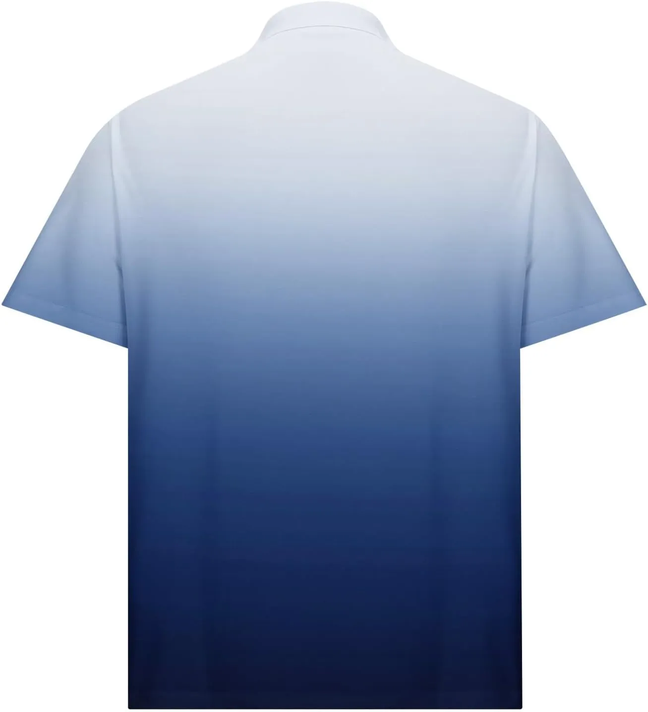 Men's Polo Shirts Fashion Gradient Color Short Sleeve Pullover Casual Lightweight Golf T Shirt Lapel Blouse