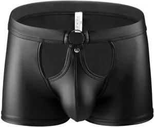 Mens Sexy Leather Briefs Four Corners Imitation Leather Low Waist European And Sexy Underwear U Mens Exotic