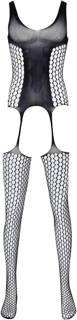 Men's Sexy Open Files Fishnet Pantyhose Tights Bodysuits Stockings Mens Valentines Day Underwear Sexy