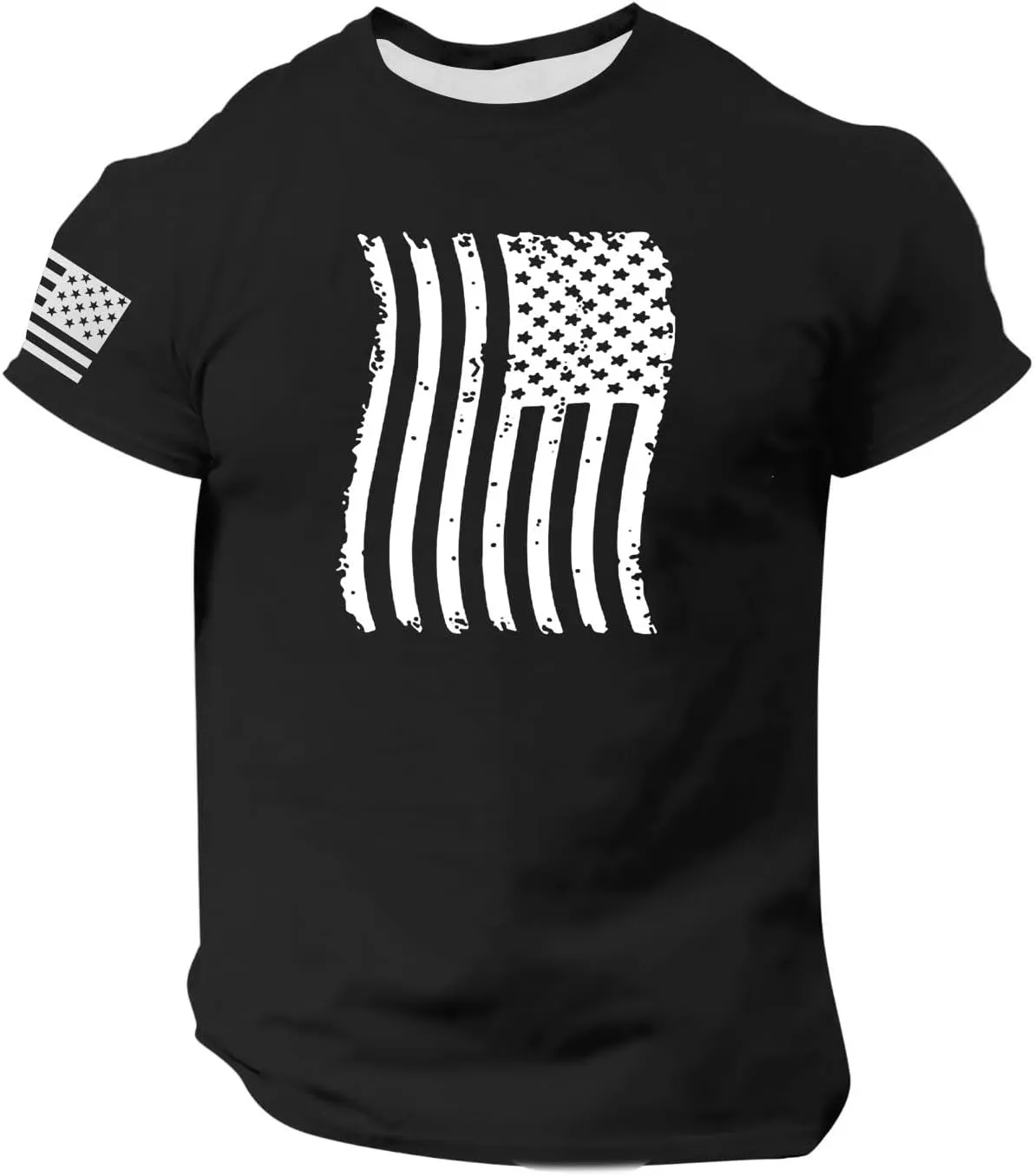 Men's Shirt Sleeve 1776 USA Flag Graphic Dry Fit Cotton Comfortable T-Shirts Patriotic Shirts