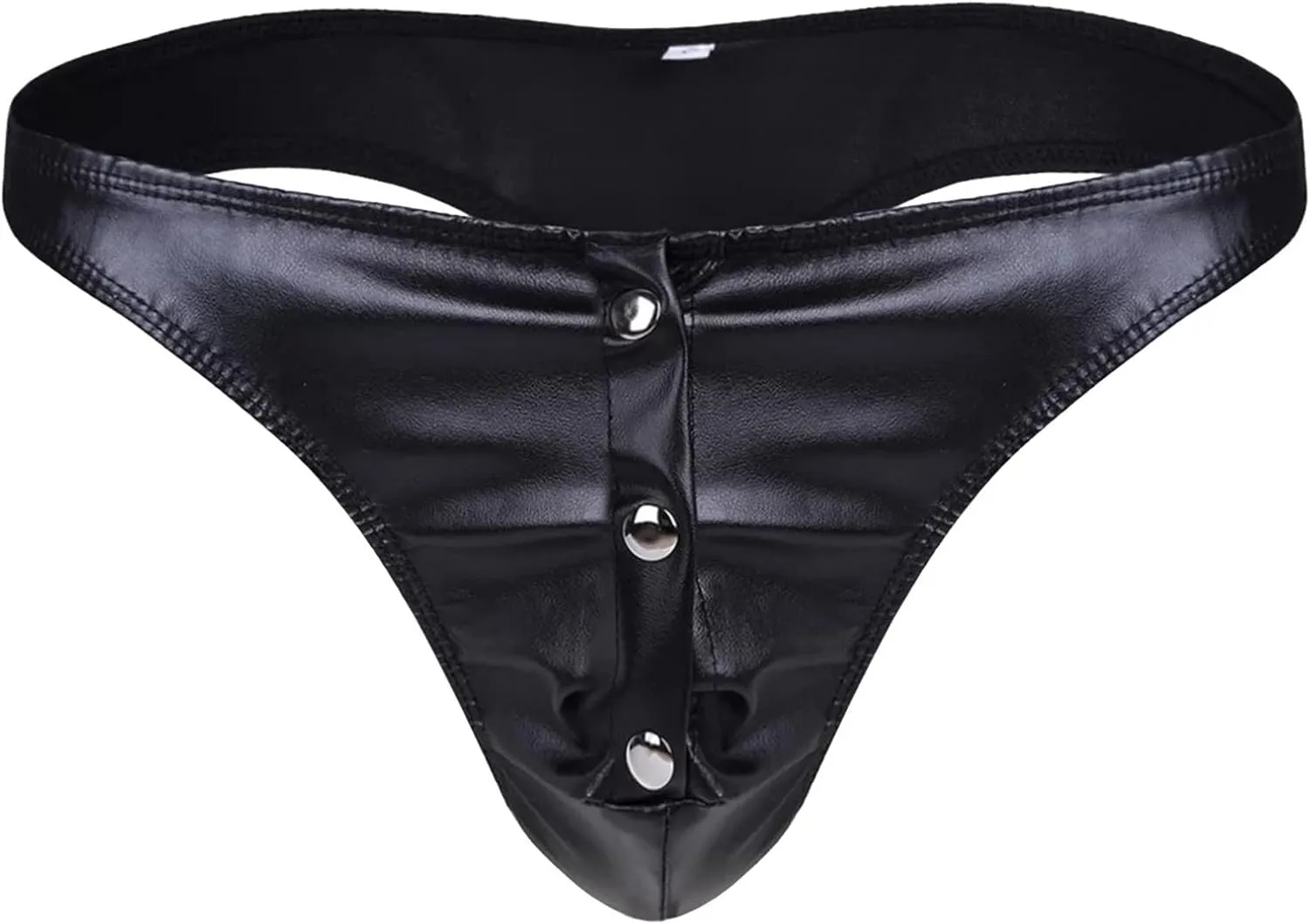 Mens Solid Color Shorts Sexy Soft Leather Taste Underwear Leather Men