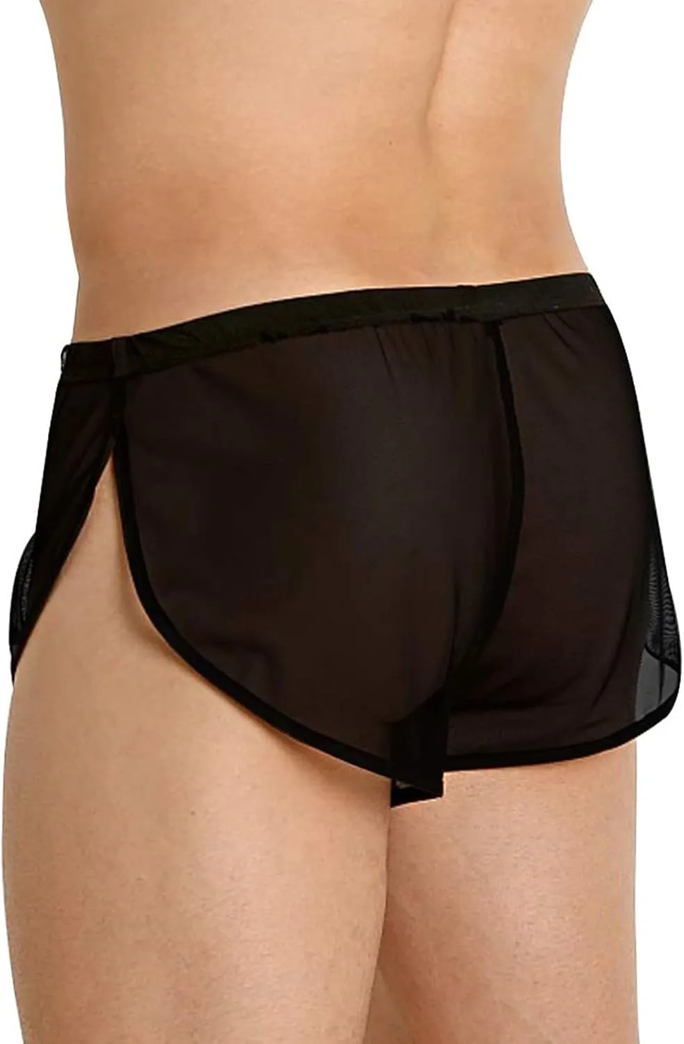 Mens Underwear Boxer Briefs Men's Underwear Boxer Briefs Moisture-Wicking Side Slit Low Rise Breathable Underpants