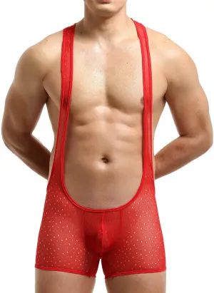 Men's Underwear Jumpsuit Tank Top Wrestling Suit Breathable Comfort Briefs Vintage Racing Tee Shirts