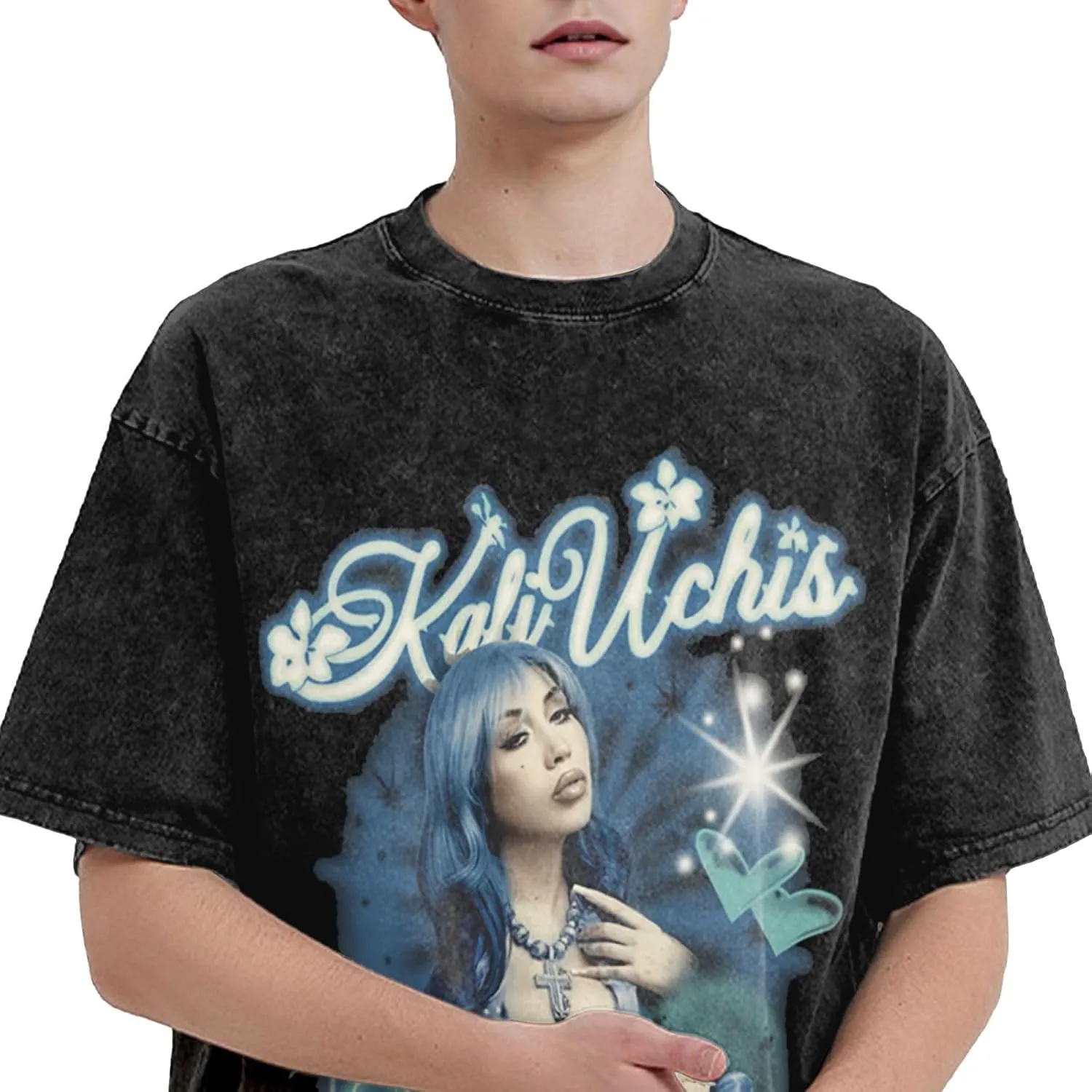 Men's Vintage Oversized Fashion Drop Shoulder T-Shirt Loose Tees Top