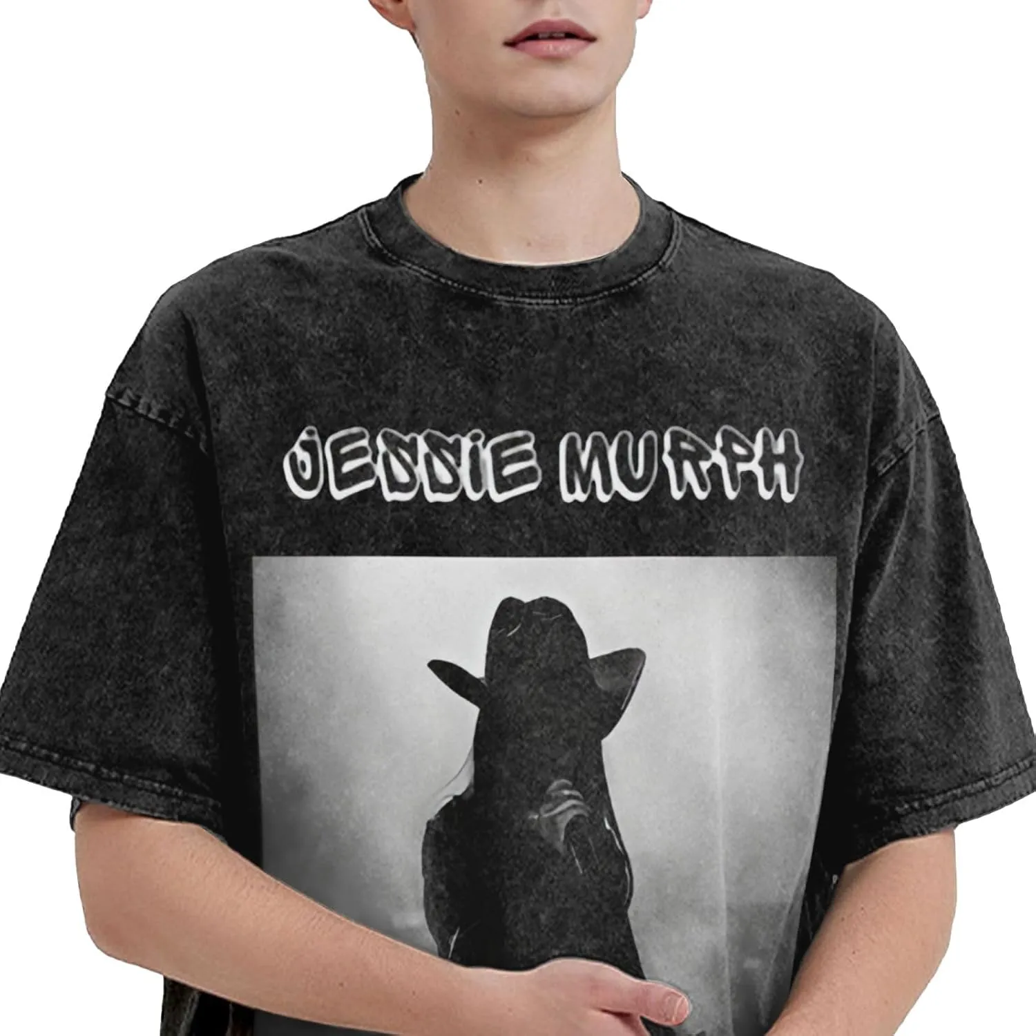 Mens Vintage Oversized Fashion Drop Shoulder T Shirt Loose Tees Tops