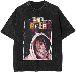 Mens Vintage Oversized Funny Drop Shoulder T-Shirt Loose Tees Tops