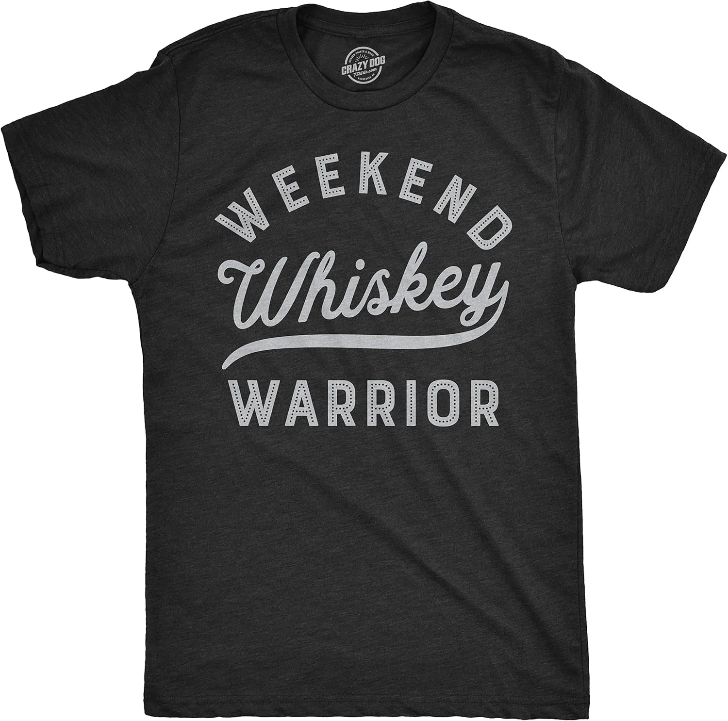 Mens Weekend Warrior Whiskey T Shirt Funny Drinking Tee for Guys