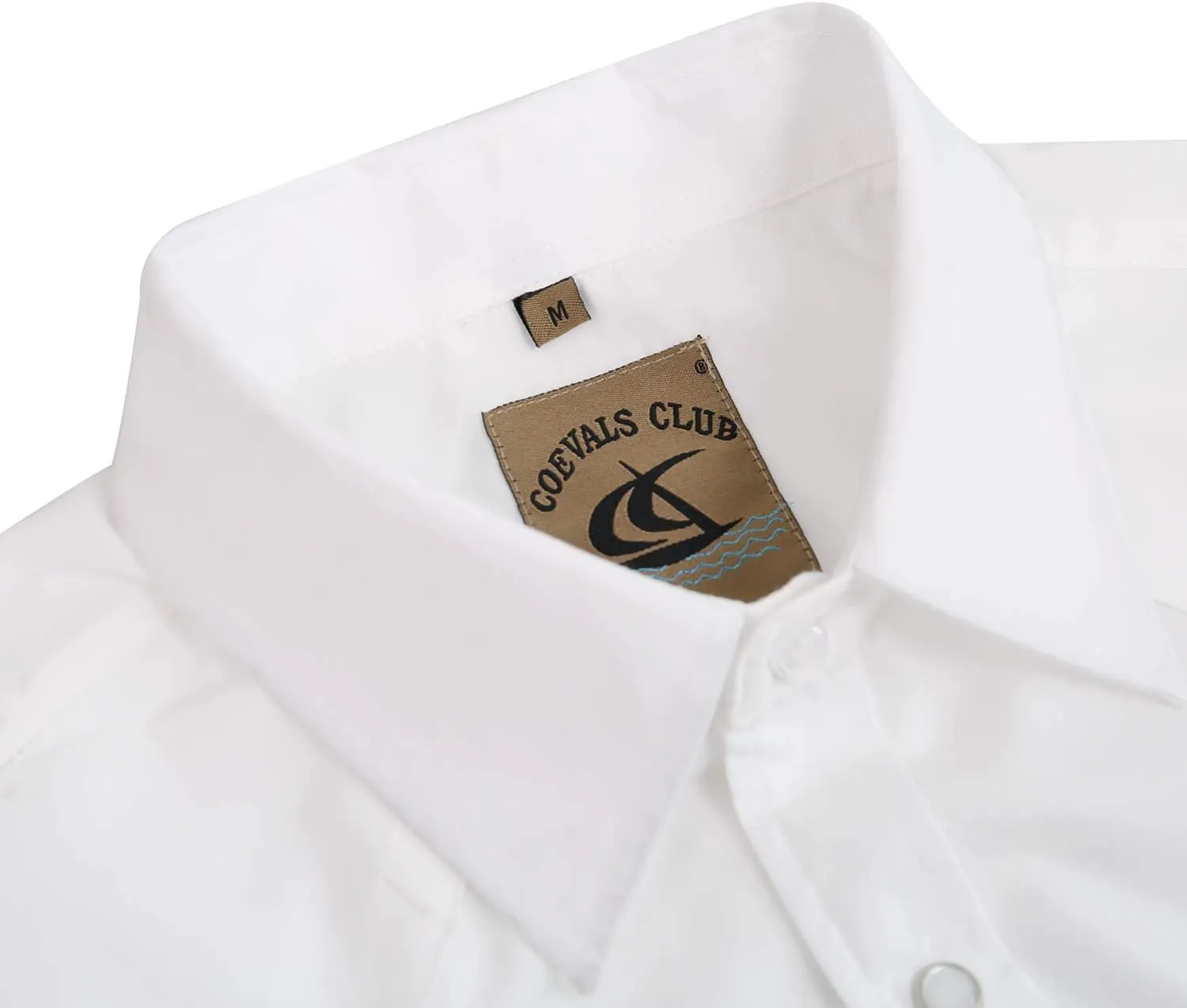 Mens Western Cowboy Pearl Snap Short Sleeve Casual Two Pockets Work Solid Derss Button Up Wrinkle Free Shirts