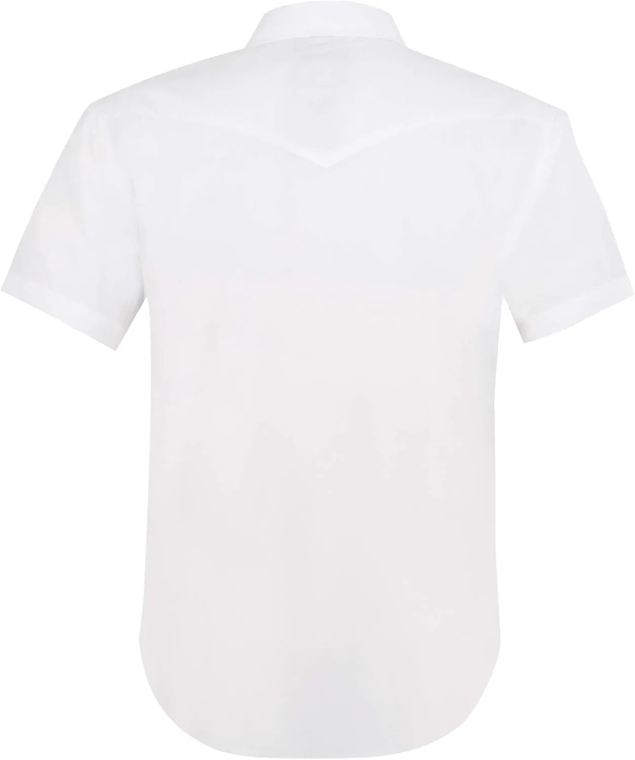 Mens Western Cowboy Pearl Snap Short Sleeve Casual Two Pockets Work Solid Derss Button Up Wrinkle Free Shirts