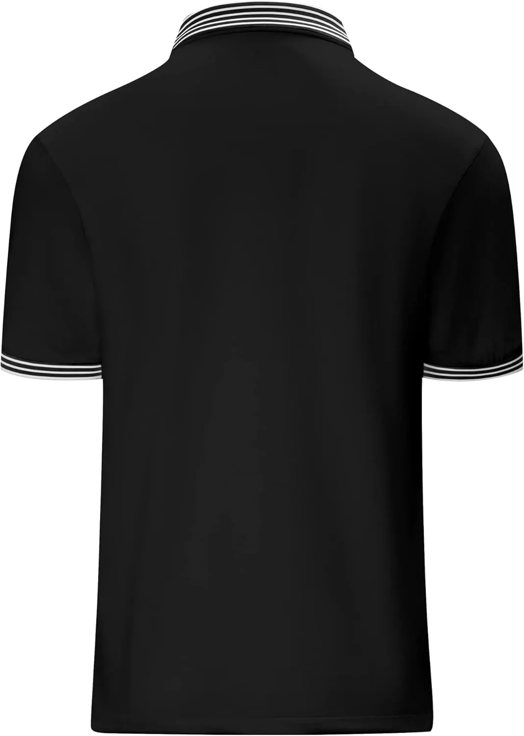 Men's Zipper Polo Shirt Short Sleeve Moisture Wicking Casual Golf Polo Shirt Quarter Zip Tops