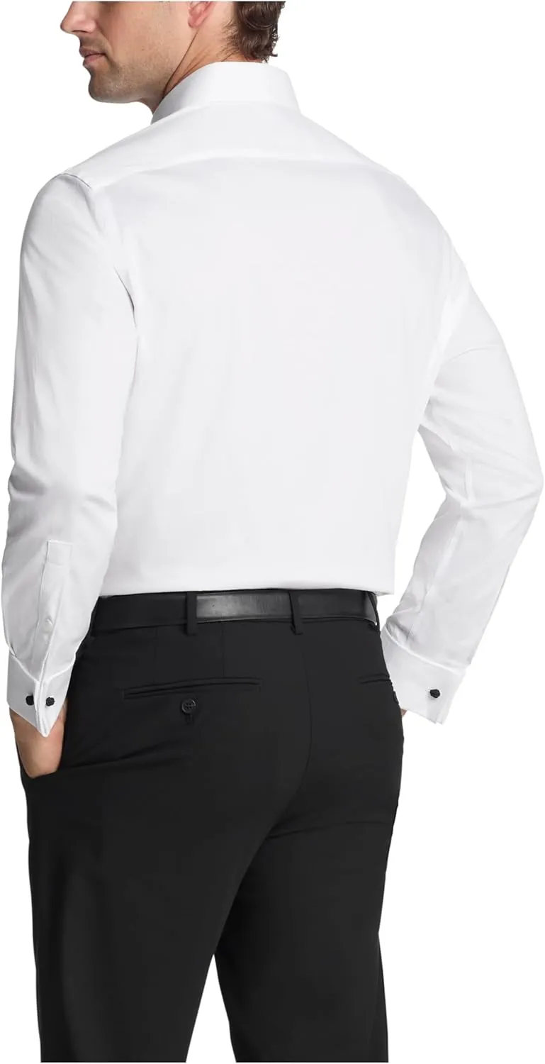 Michael Kors Men's Dress Shirt Comfort Stretch French Cuff Regular Fit