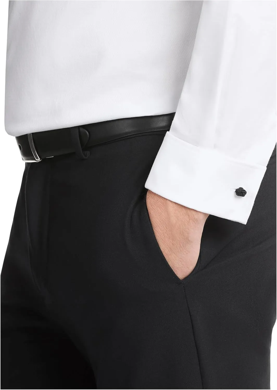 Michael Kors Men's Dress Shirt Comfort Stretch French Cuff Regular Fit