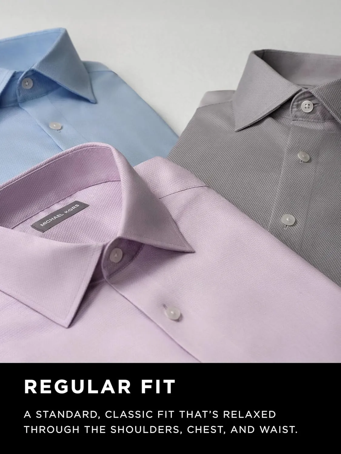 Michael Kors Men's Dress Shirt Comfort Stretch Regular Fit
