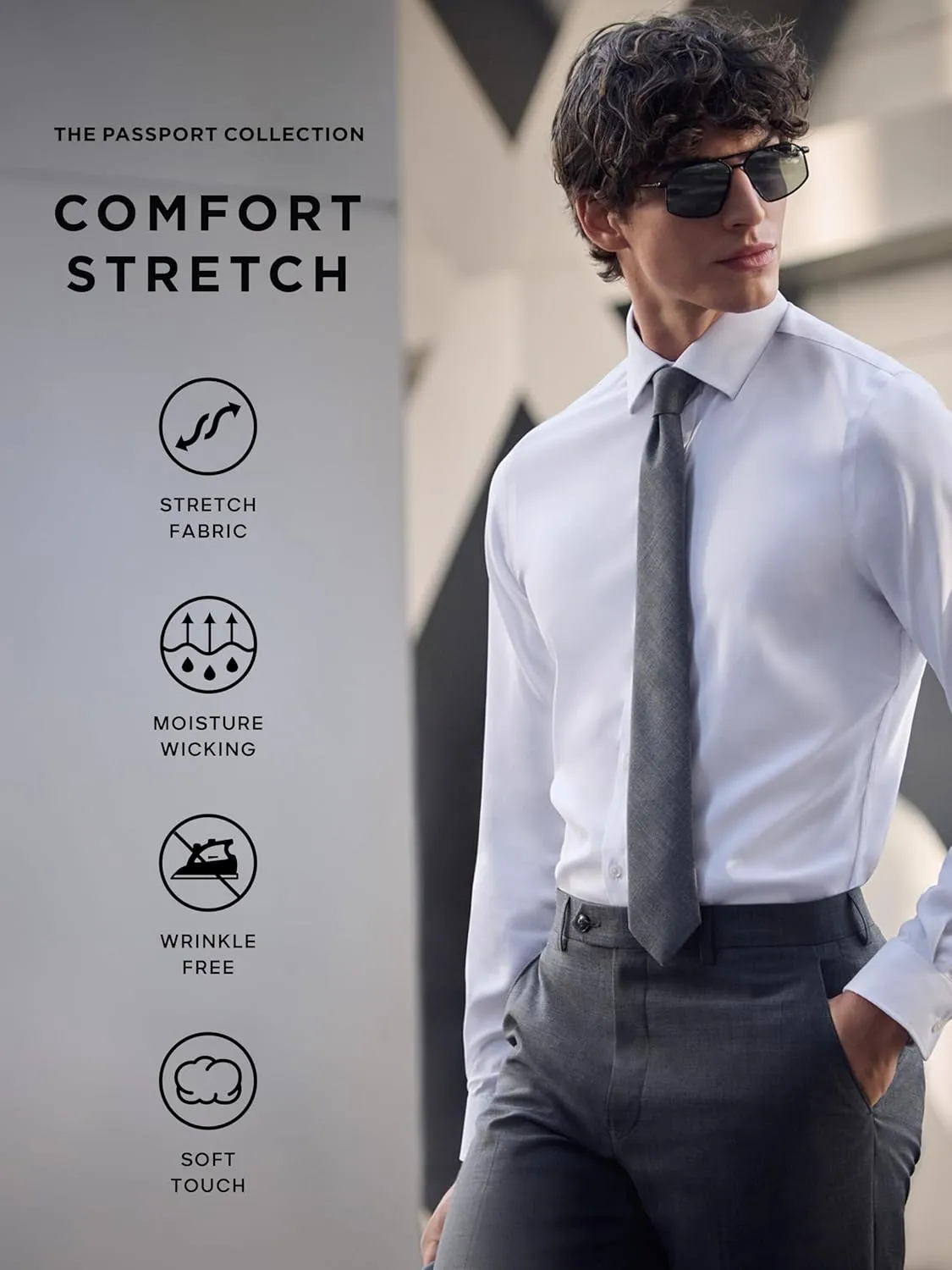 Michael Kors Men's Dress Shirt Comfort Stretch Slim Fit