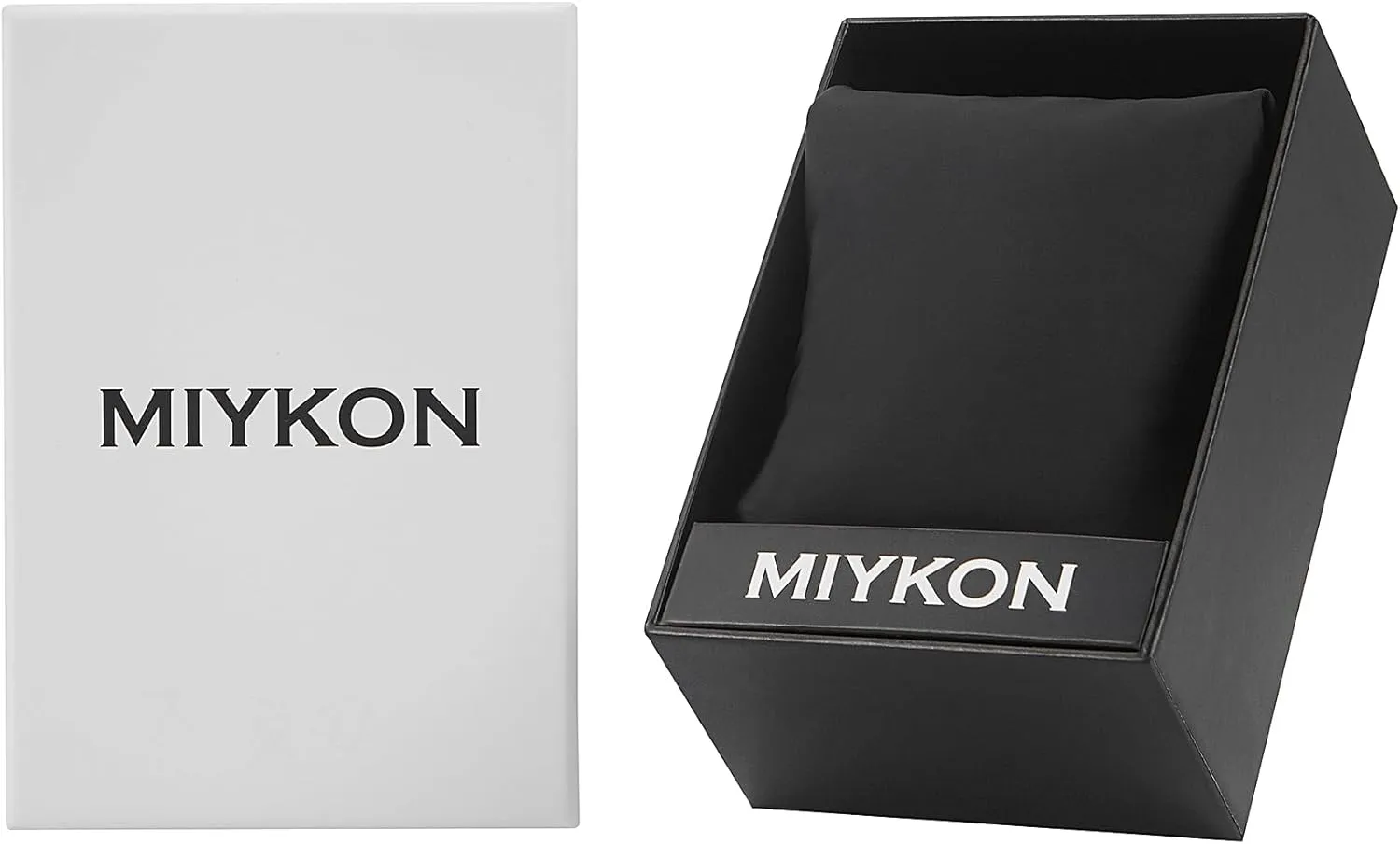 Miykon Silver and Gold Watches for Men | Day Date Mens Dress Watch with Genuine Crystals and Stainless Steel Bracelet | Ion Polished, Lume Hands, Anti-Scratch Glass, Japan Quartz, 50M Water Resistant