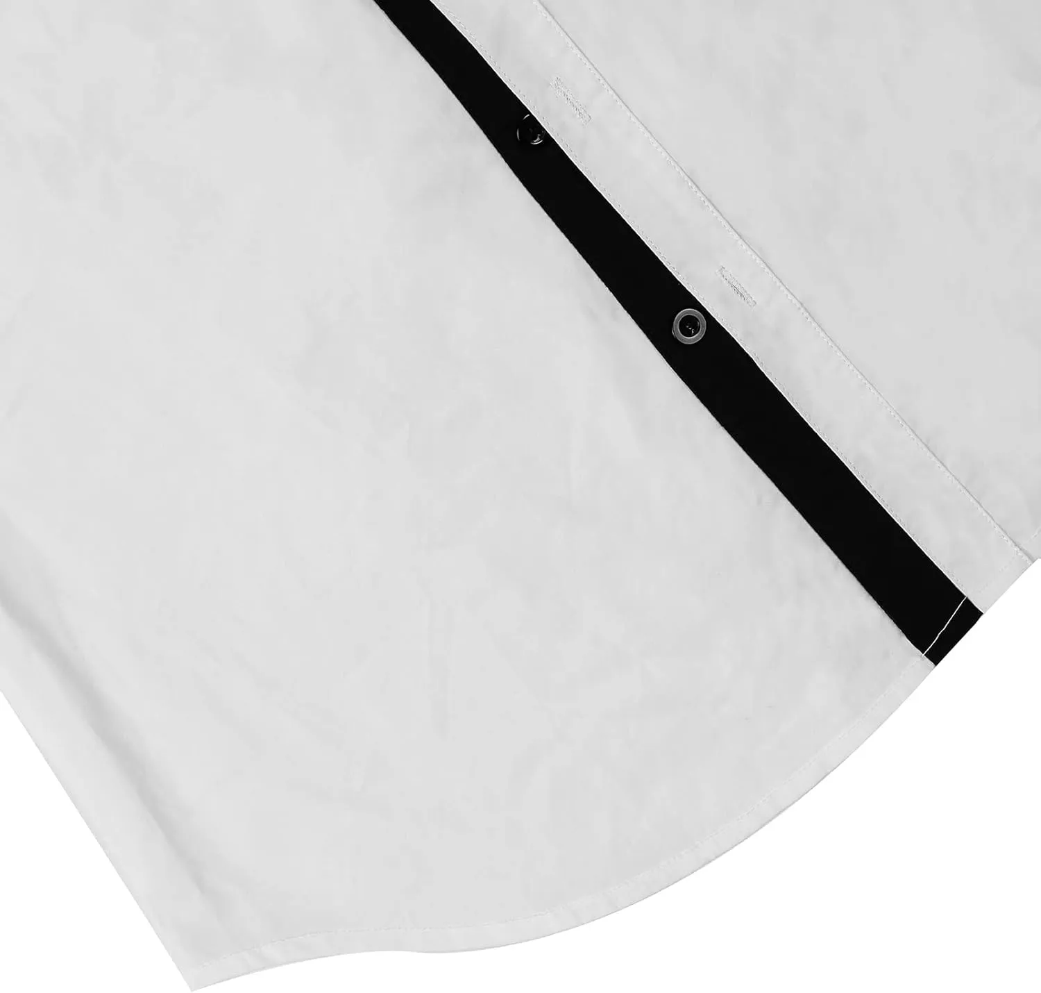 NeedBo Mens Short Sleeve Dress Shirts Slim-Fit Inner Contrast Casual Button Down Shirts
