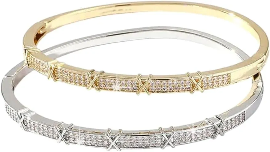 New 2025 Unisex Silver Color Cuff Bangles Bracelets For Woman Wrist Waterproof Bangles&Bracelet Simple Jewelry Gift With You Accessories Trendy Creative For Women And Men
