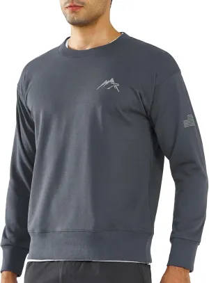 NORTHYARD Men's Crewneck Sweatshirt Long Sleeve Cotton Pullover Moisture Wicking Comfortable Casual Sweatshirts for Men