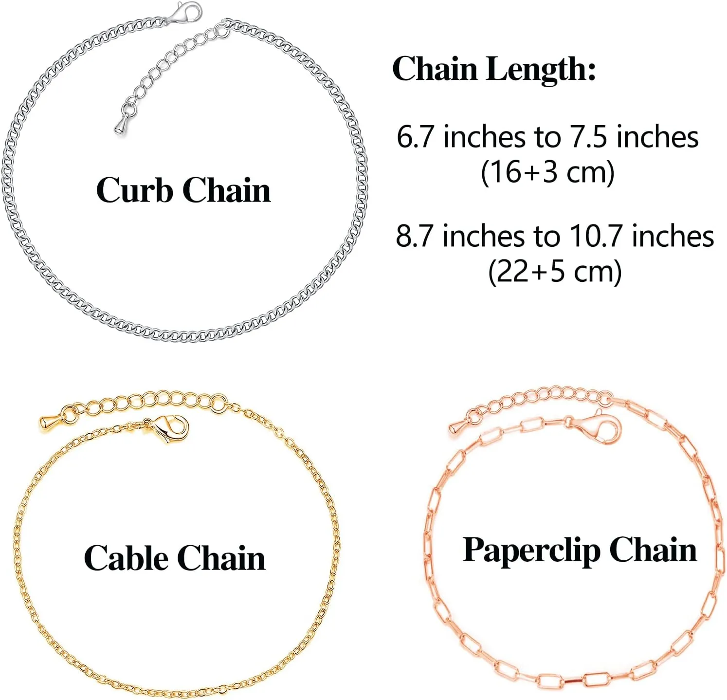 Novgarden Personalized Ankle Bracelets for Women, Sterling Silver Women Beaded Name Anklets with Cuban Chain Link Custom Bracelets Summer Beach Jewelry for Teen Girls