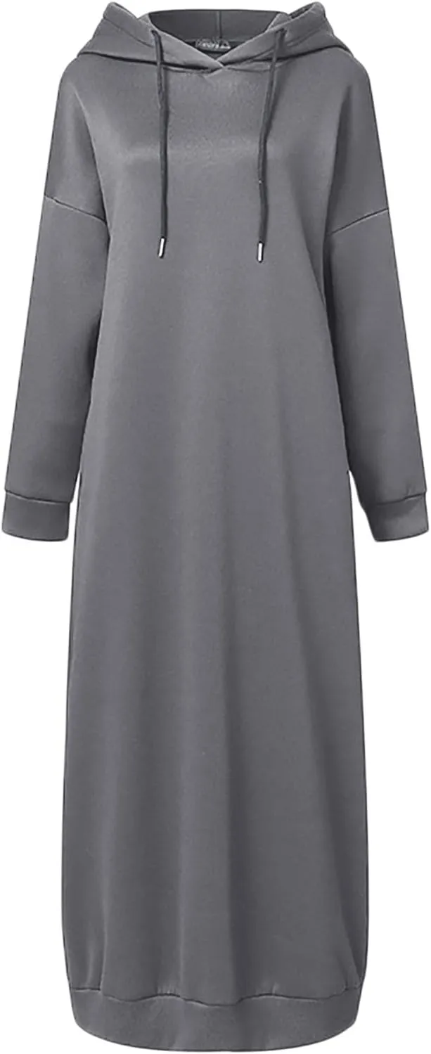 NREALY Long Sleeve Muslim Robe Womens Full Body Tops Oversized Sweatshirt Trendy Hoodies for Teen Girls