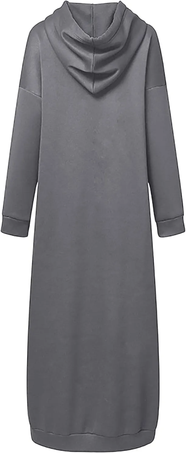 NREALY Long Sleeve Muslim Robe Womens Full Body Tops Oversized Sweatshirt Trendy Hoodies for Teen Girls