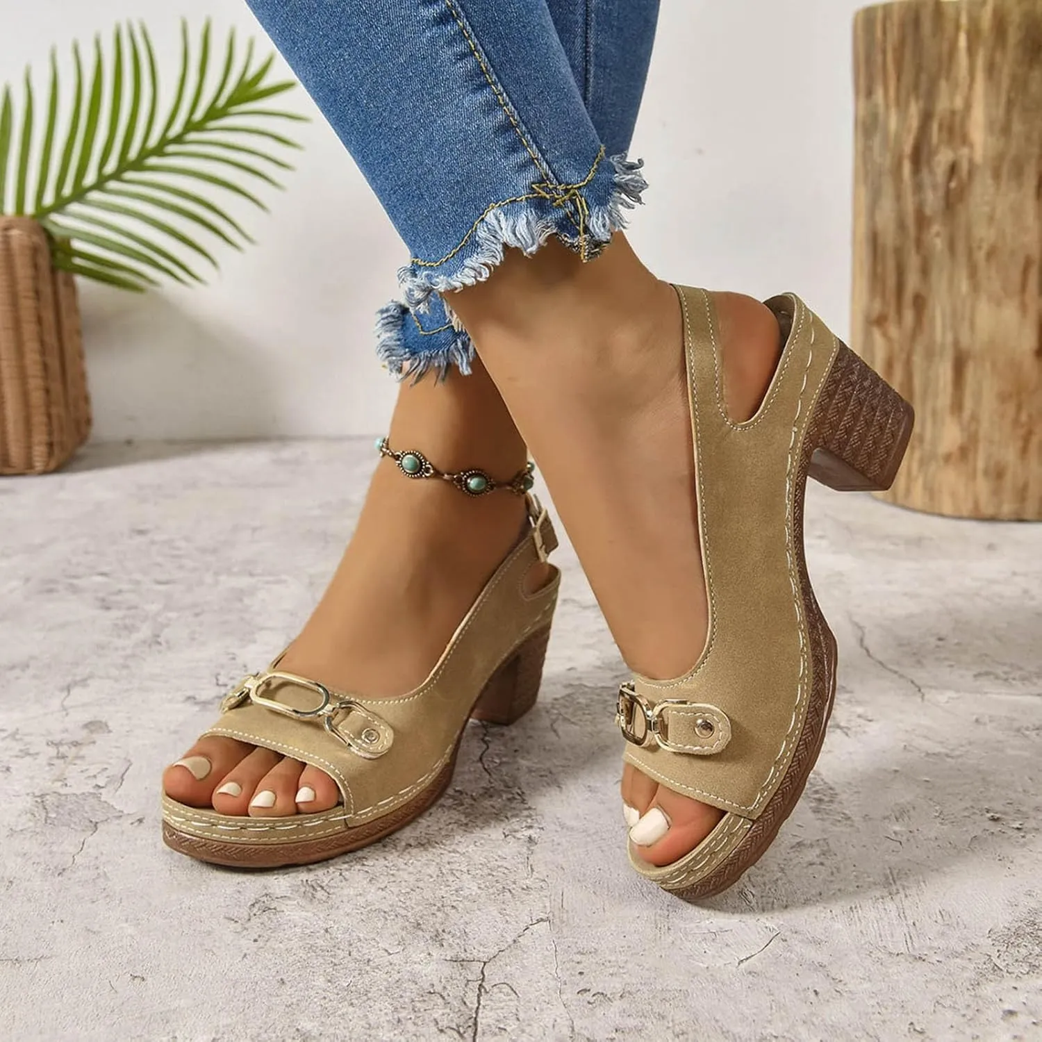 Orthopedic Platform Wedge Sandals for Women Walking Slippers Arch Support Summer Dressy Open Toe Ankle Strap Sandal Sandals Beach Boho Shoes Comfortable Outdoor Shoes