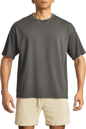 Ouber Men's Loose Fit Gym Short Sleeve T-Shirts Athletic Workout Running Casual Shirts